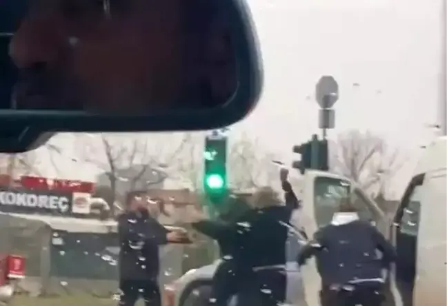 Bursa’da Trafikte Yumruk Yumruğa Kavga