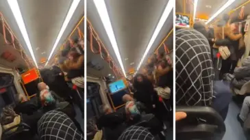 Birbiriyle yakınlaşan gençler bir kadın tarafından uyarılınca ortalık karıştı