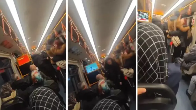 Birbiriyle yakınlaşan gençler bir kadın tarafından uyarılınca ortalık karıştı