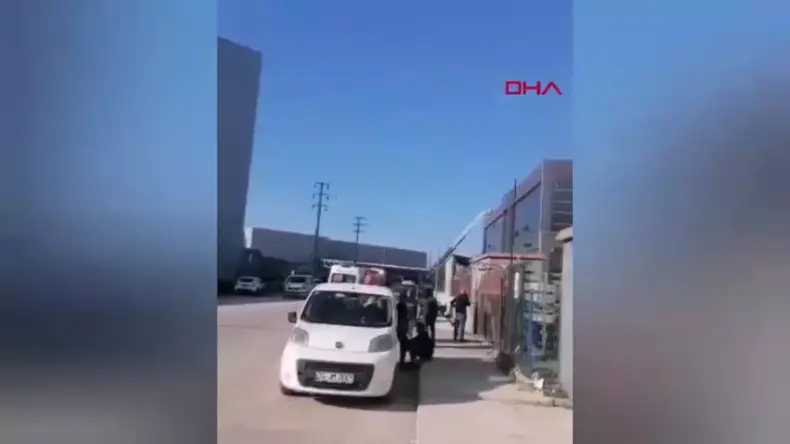 İnegöl’de Tekstil Fabrikasında Yangın