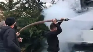 Bursa’da Seyir Halindeki Kamyonette Yangın