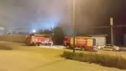 İnegöl’de Orman Fabrikasında Yangın